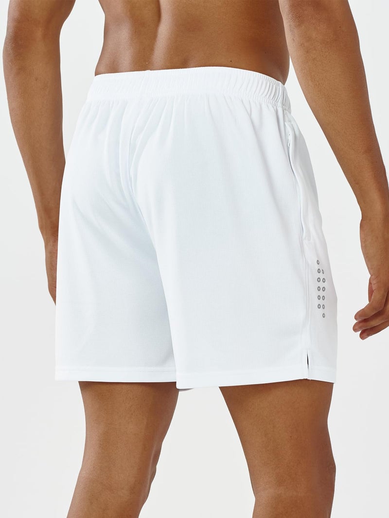 NORTHYARD Men's 5" Athletic Running Shorts Workout Gym Quick Dry Shorts Lightweight Mesh Tennis Shorts for Men Exercise White - Image 2