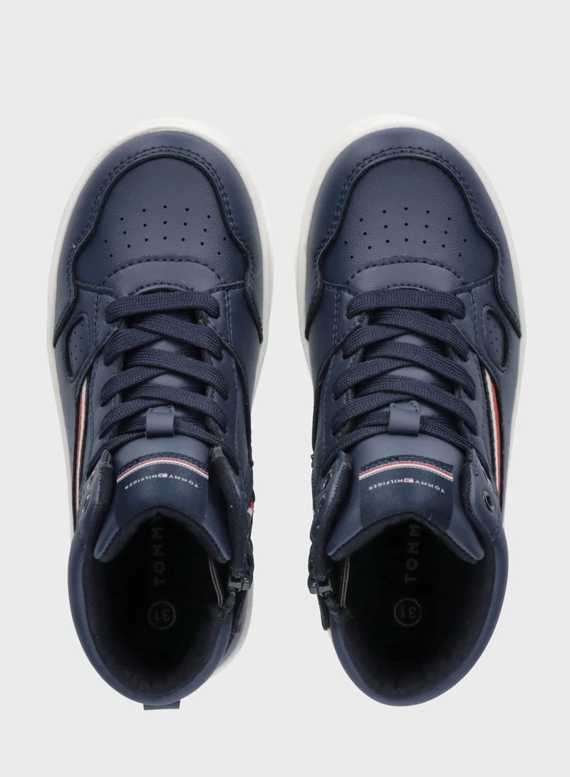 TOMMY HILFIGER Kids High Top Zipper Sneakers