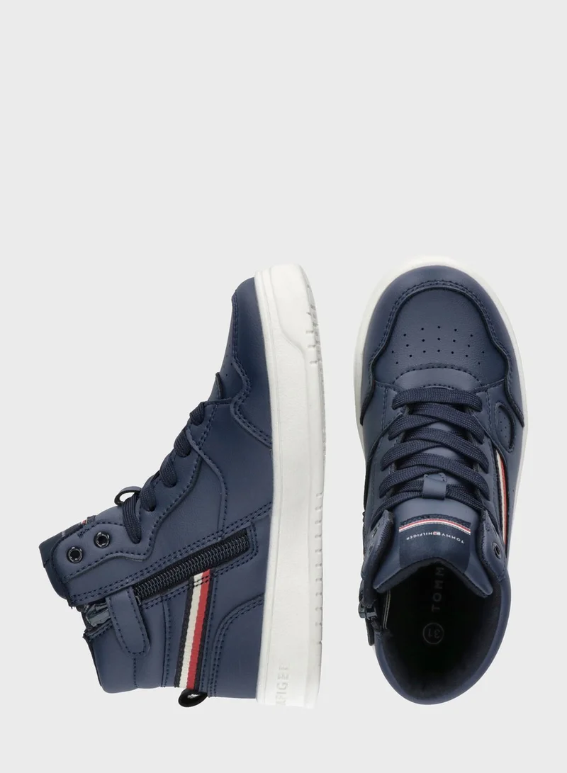 TOMMY HILFIGER Kids High Top Zipper Sneakers