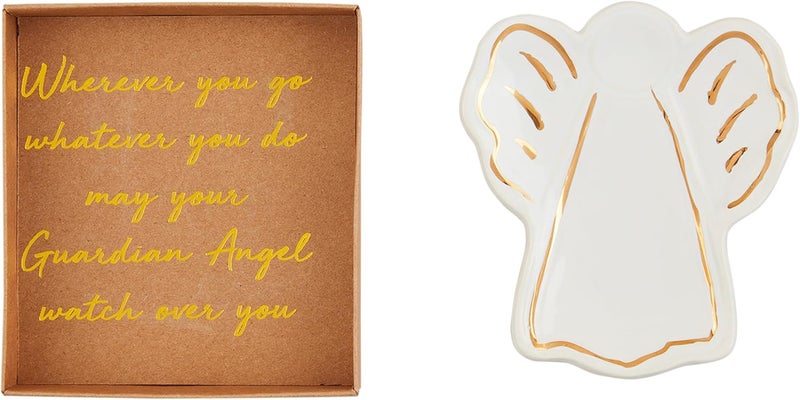 Mud Pie Long Angel Wings Dish Tidbit Plates 5 x 4 12 WHITE - Image 1