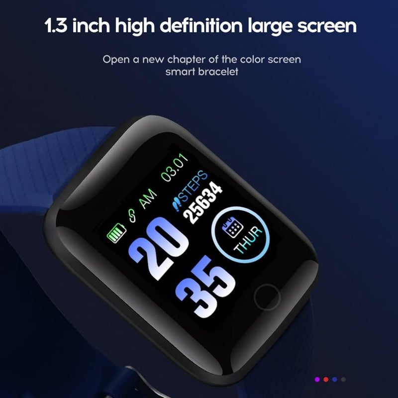 woobles Smart Watch Smart Bracelet Activity Tracker Pedometer for IOS/Android Phone 1.3-inch Touch Screen Fitness Smartwatch - Image 3