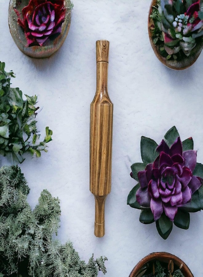 White Marble Chakla Set with Wooden Belan Ideal for Roti Making - Image 2