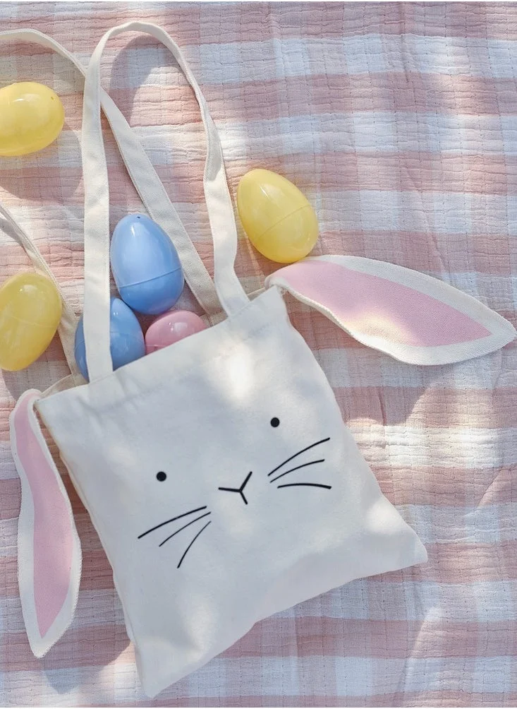 جينجر راي Easter Bunny Canvas Bag with Ears