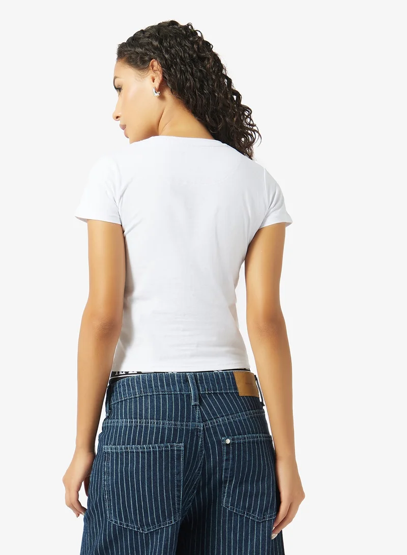 Karl Kani  Small Signature Short-Sleeve Crew Neck T-Shirt for Women | Best Price UAE