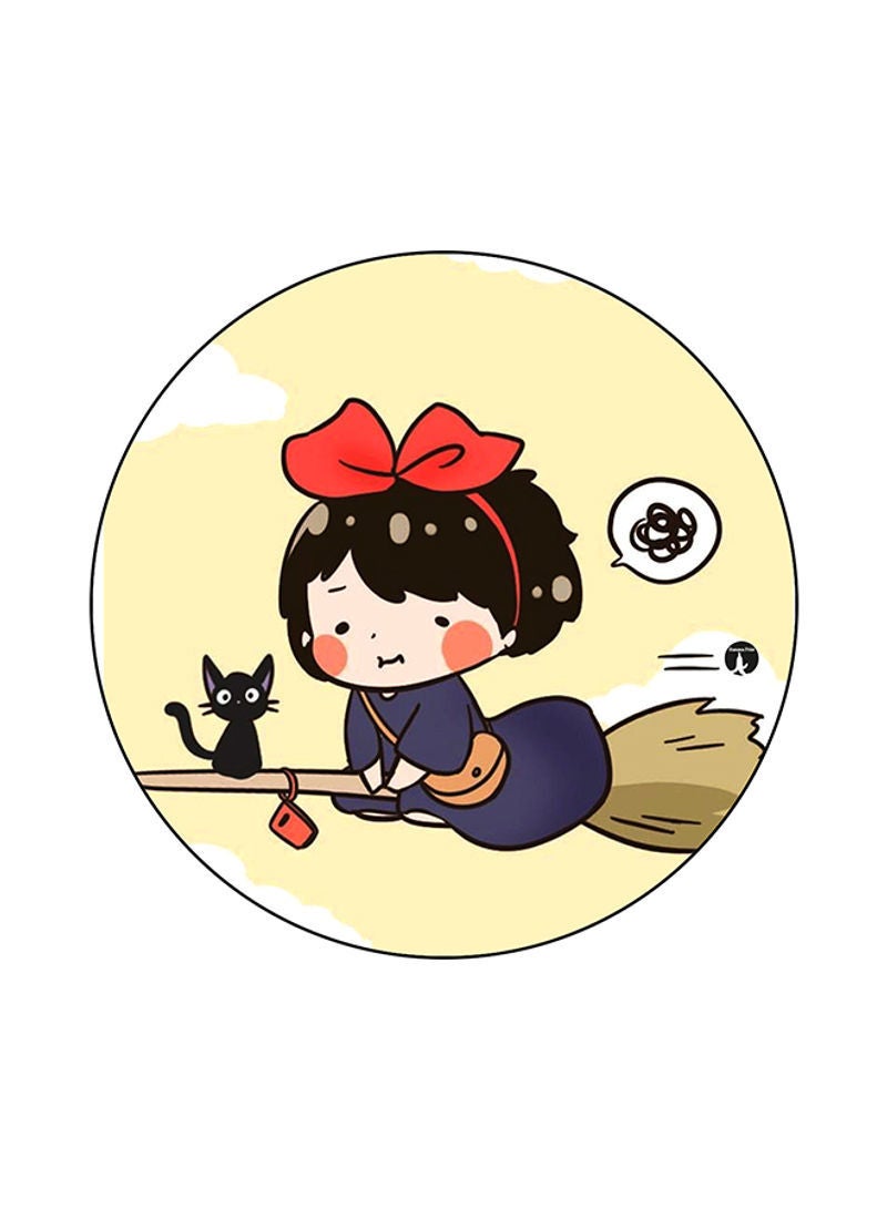 RKN Vintage Art Printed Round Mouse Pad Multicolour