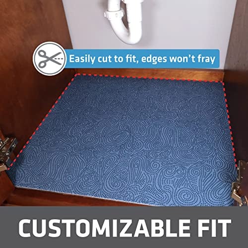 Drymate Premium XL Under Sink Mat, Waterproof Cabinet Protection Mats for Kitchen & Bathroom, Absorbent Shelf Liners, Slip-Resistant, Non-Adhesive, Machine Washable (USA Made)(24”x59”)(Blue) - Image 3