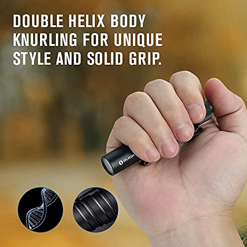 OLIGHT I3T EOS 180 Lumens Dual-Output Slim EDC Flashlight for Camping and Hiking, Tail Switch Flash Light with AAA Battery (Black) - Image 3
