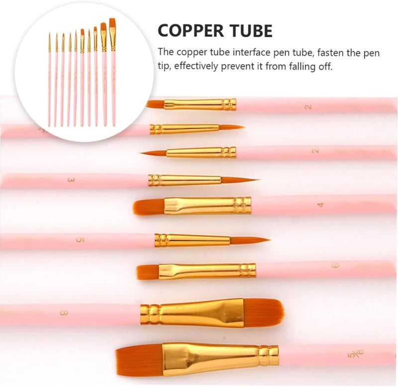 فرشاة رسم احترافية متعددة الاستخدامات لطلاء الزيت والأكريليك من النايلون، مجموعة فرش - Image 4