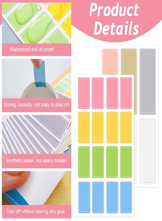 HASTHIP® 220Pcs Colorful Waterproof Label Stickers with Marker Pen, Multi-Size, Adhesive Name Label Stickers for Baby Kids School Supplies, Water Bottles, Home Storage Spice Bottles, 220 Labels - Image 3