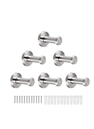 6 Pack Bathroom Towel Hooks, Robe Hook Stainless Steel Heavy Duty Clothes Hanger for Bathroom Bedroom Kitchen Hotel (12 screws + 12 nuts) - pzsku/ZA3DEF0C264198C2C43DAZ/45/_/1716970582/362cb94a-a7e1-4cf9-8c88-8ae1db4984c4