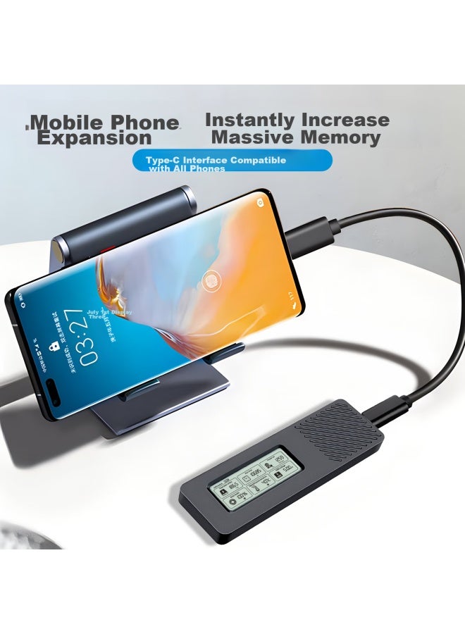 ShuoLe حاوية قرص صلب ذكي رقمي من شوال M.2 Nvme مع مراقبة الصحة، حاوية قرص صلب محمولة Type-C 3.2، متوافقة مع أجهزة الكمبيوتر المحمولة، SSD خارجي، تصميم معدني بالكامل - Image 3