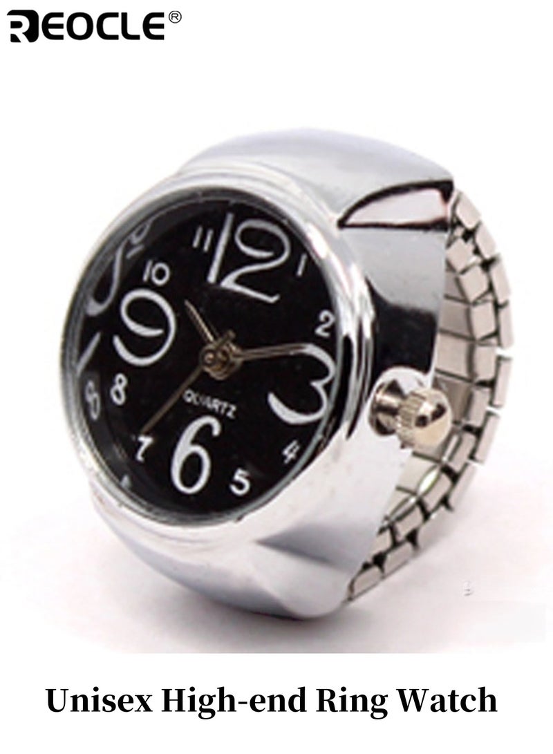 ريوكل للجنسين الراقية خاتم ووتش متعددة الاستخدامات المتخصصة زوجين الإصبع ووتش مصغرة ساعة إلكترونية تصميم إبداعي هدية مثالية مناسبة للارتداء اليومي المناسبات الخاصة أنيقة فريدة من نوعها للرجال والنساء والأزواج والبالغين - Image 1