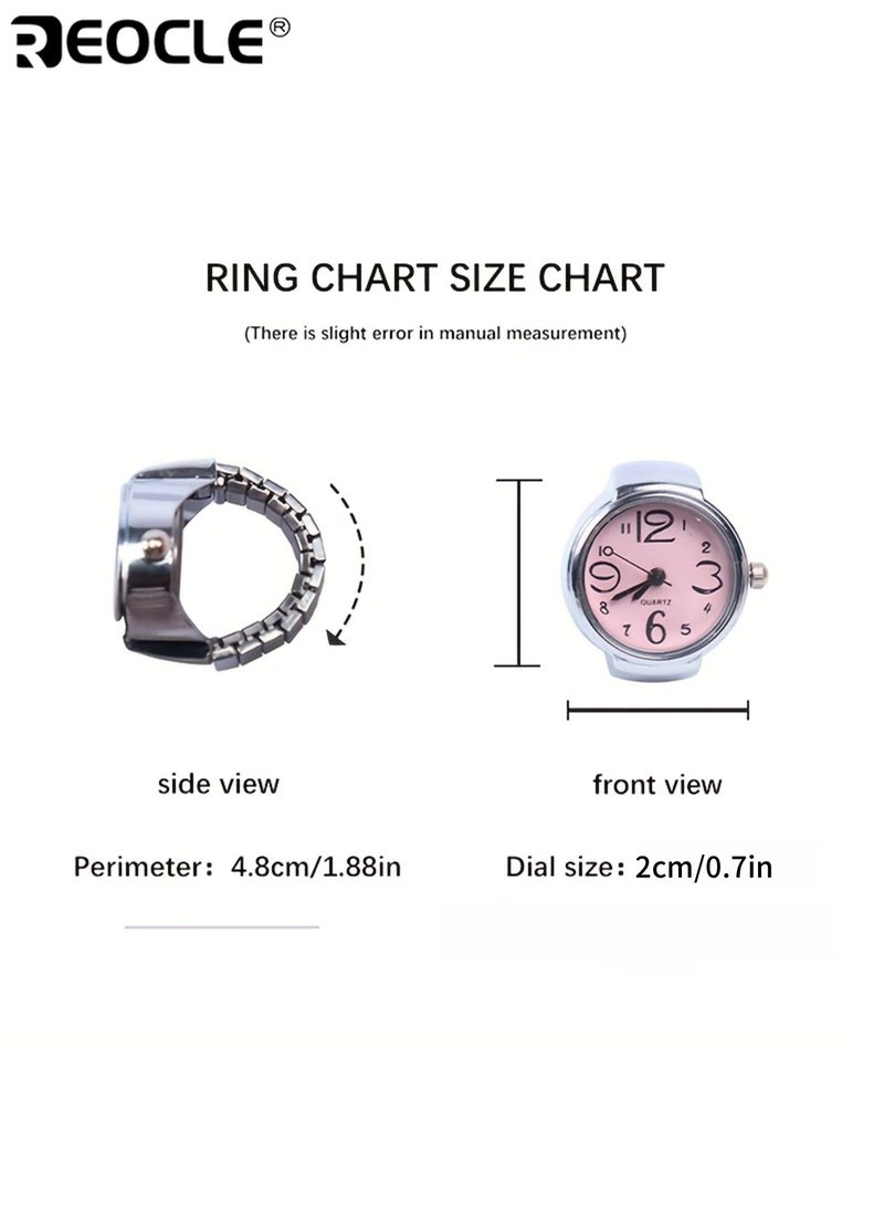 ريوكل للجنسين الراقية خاتم ووتش متعددة الاستخدامات المتخصصة زوجين الإصبع ووتش مصغرة ساعة إلكترونية تصميم إبداعي هدية مثالية مناسبة للارتداء اليومي المناسبات الخاصة أنيقة فريدة من نوعها للرجال والنساء والأزواج والبالغين - Image 5