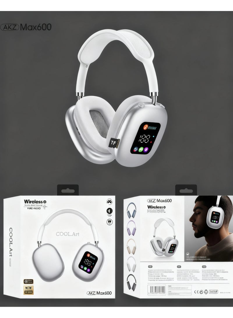 Bluetooth wireless headphone, over-ear active noise reduction headset, support Bluetooth connection, 3.5mm AUX and tf card input - Image 1