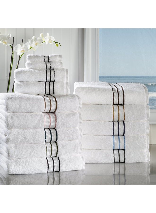 Superior Turkish Cotton Ultra-Plush 3-Piece Towel Set, Ideal for Master Bath, Guest Bathroom, Fast Drying, Shower, Spa, Face/Washcloths, Hand, Bath Towels, Absorbent, Home Basics, Light Blue - Image 4