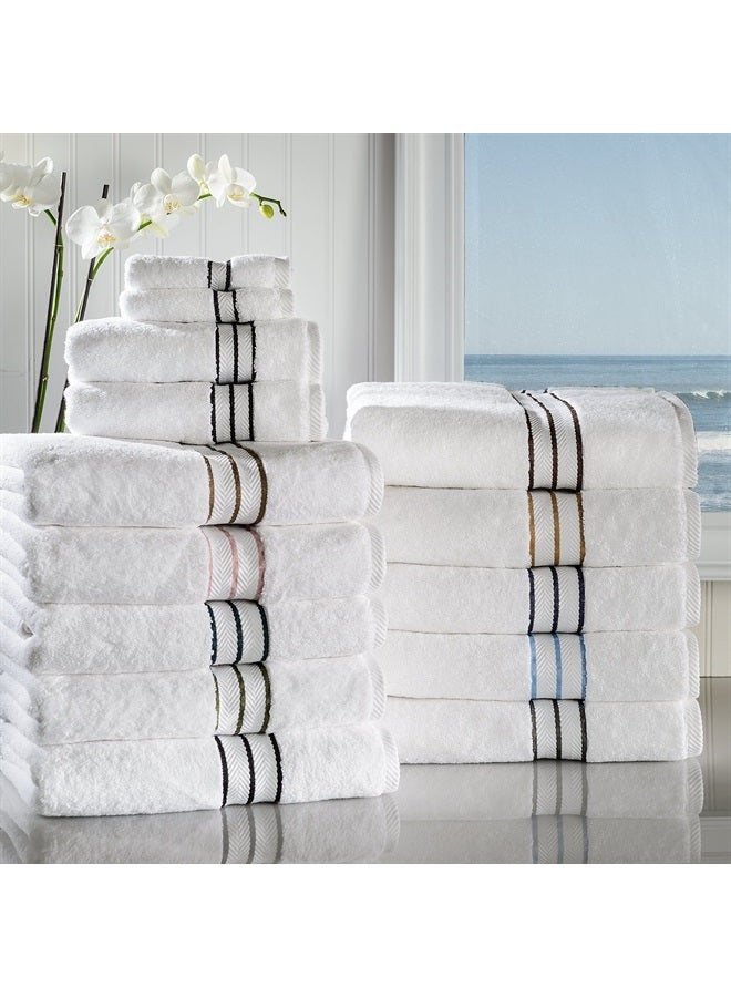 Superior Turkish Cotton Ultra-Plush 3-Piece Towel Set, Ideal for Master Bath, Guest Bathroom, Fast Drying, Shower, Spa, Face/Washcloths, Hand, Bath Towels, Absorbent, Home Basics, Light Blue - Image 5