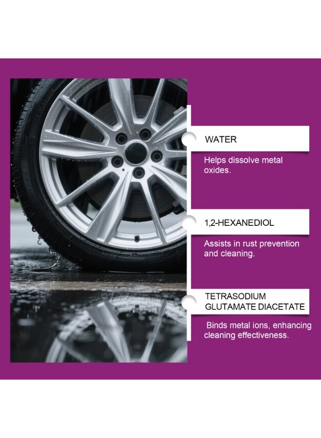 Homonth Wheel and Rim Cleaner Spray, 120ml Acid-Free pH-Balanced Formula, Advanced Purple Reacting Cleaner for Stubborn Brake Dust, Rust and Road Grime - Image 4