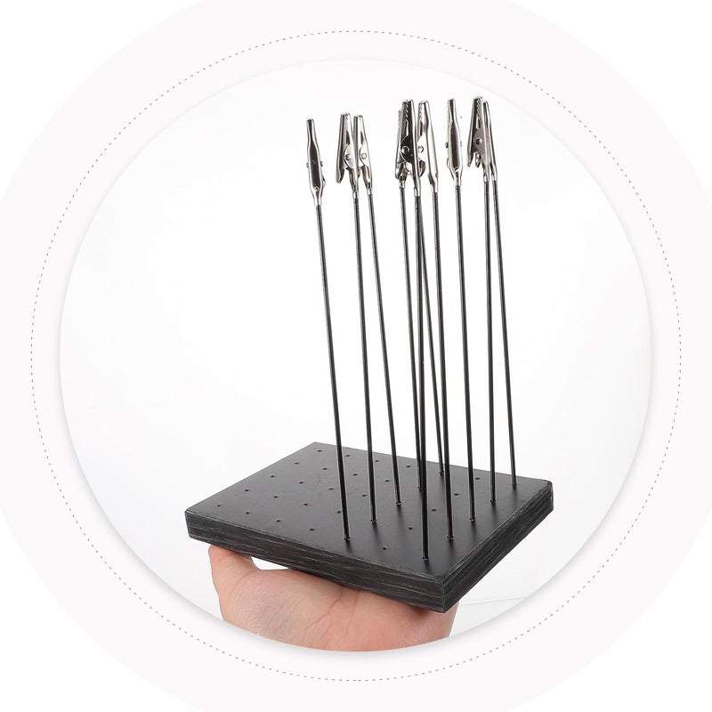 ABOOFAN Model Painting Clip Stand Base with Alligator Clips, Large Plastic Holder for Airbrush and Spray Paint, 10pcs Set for Hobby Model Coloring and Drying Tools - Image 4