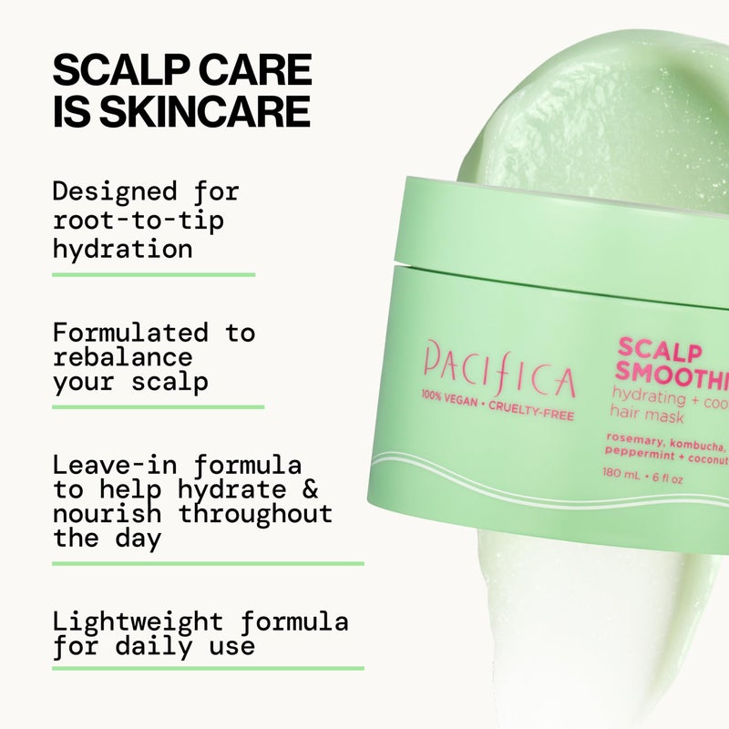 Pacifica Scalp Smoothie Hydrating Scalp Treatment & Leave-On Hair Mask, Cooling Relief for Dry, Flaky, Itchy Scalp & Thinning Hair, Vegan & Cruelty-Free, 6 fl oz - Image 3