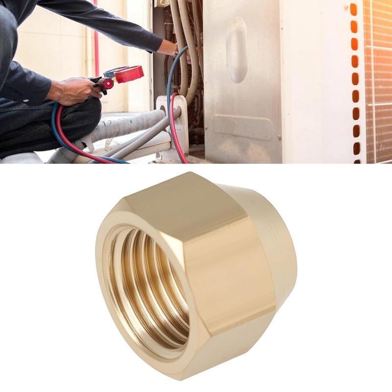 Micro Traders 4pcs 6MM M12x1.25 Thread Brass Flare Reducing Nuts for Refrigeration, HVAC, Heating, Industrial Piping Systems - Image 2