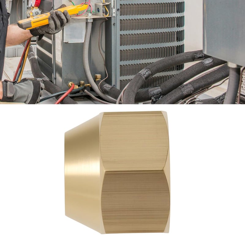Micro Traders 4pcs 6MM M12x1.25 Thread Brass Flare Reducing Nuts for Refrigeration, HVAC, Heating, Industrial Piping Systems - Image 3