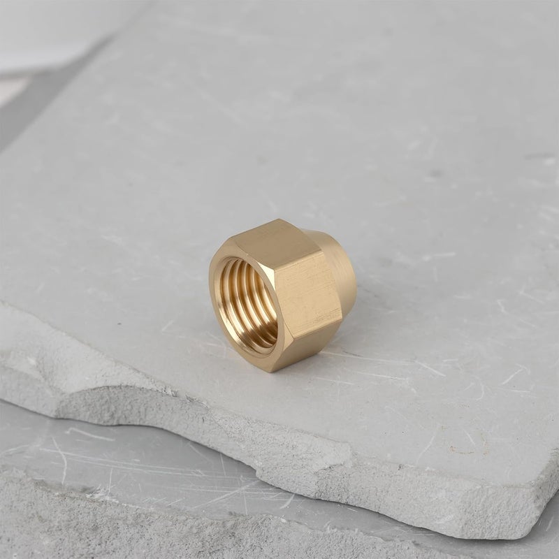 Micro Traders 4pcs 6MM M12x1.25 Thread Brass Flare Reducing Nuts for Refrigeration, HVAC, Heating, Industrial Piping Systems - Image 5