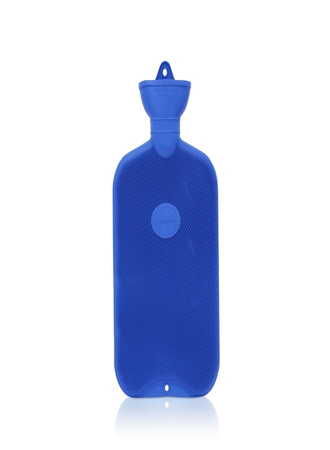 Coronation 2 Litre Blue Double Ribbed Rubber Hot Water Bottle