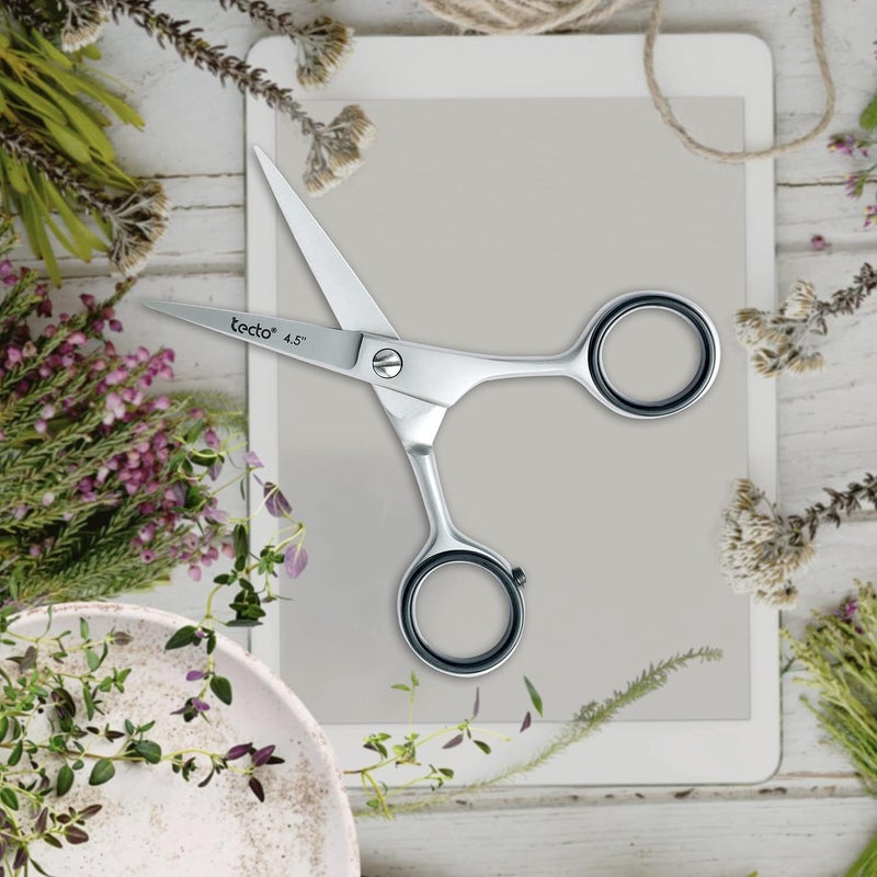 Tecto 45 Beard Moustache Scissors with Comb Pouch Stainless Steel Eyebrow Facial Hair Grooming Kit for Men - Image 5