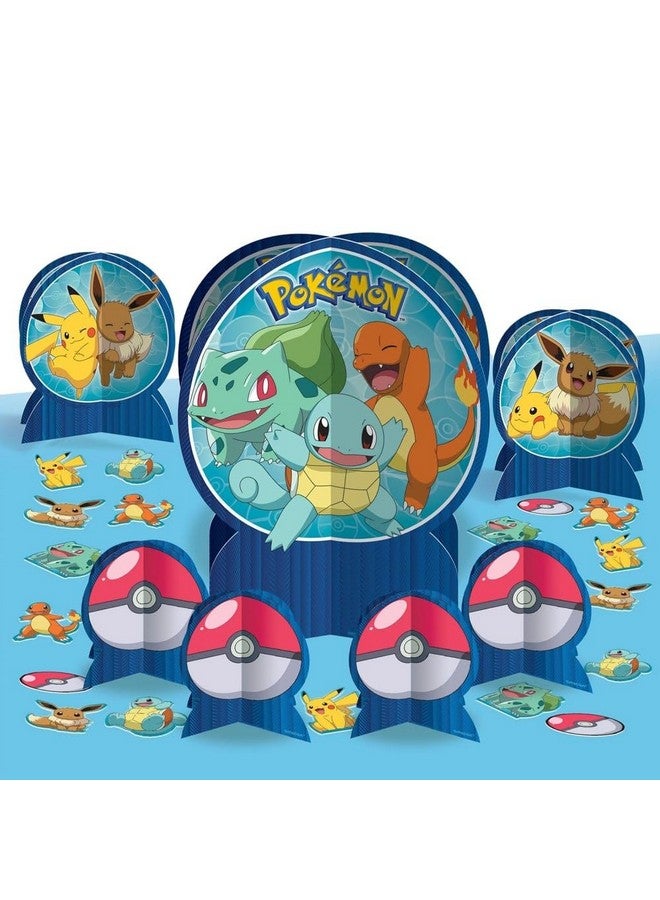Amscan Table Decorating Kit (23 Pc Set) - Sturdy, Perfect Party Essential For Themed Parties & Events, Pokemon