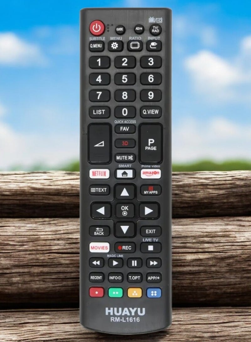 Huayu RM-L1616 Universal Remote Control for LG LCD/LED TV with Shortcut Access Buttons - Image 1