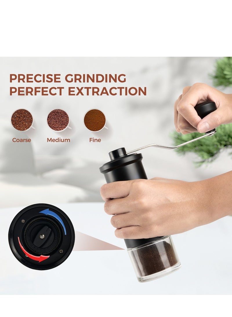 ACPLAY Complete Pour-Over Coffee Set, Includes Manual Grinder, 350ml Gooseneck Kettle, 350ml Cloud-Shaped Sharing Pot, Filter Cup, and V01 Filter Paper. - Image 3