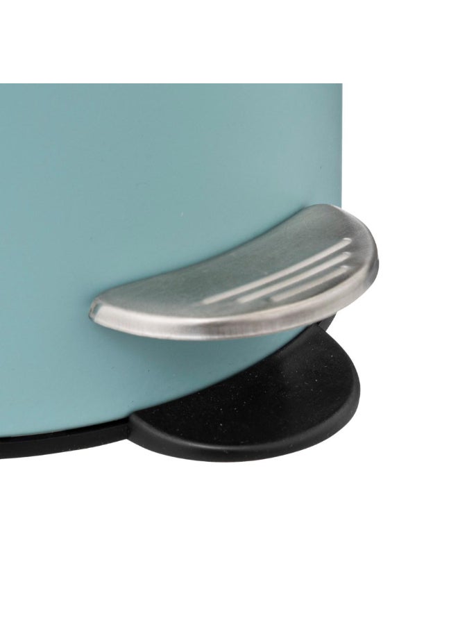 Five Simply Smart Colorama Soft Close Bathroom Waste Pedal Bin Arctic Blue and Black 3 L 174528Q - Image 3