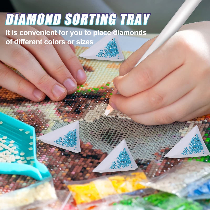 Maitys 22 Pieces Wax Pencil for Rhinestones Wax Picker Pencil Set for Rhinestones Nail Art Gem Dotting Crystal Pick up Tools with Pick up Tweezers Sharpener and Triangular Plate - Image 3