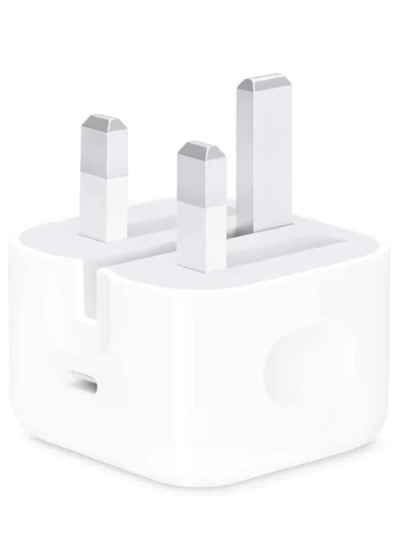ELTRAZONE Type C Fast Charger PD 20W Power Adapter for phones Plug PD Power Adapter Wall Plug Compatible with iPhone 14 13, 13pro 12 Pro Max/12 Mini/SE (White)  - Image 1
