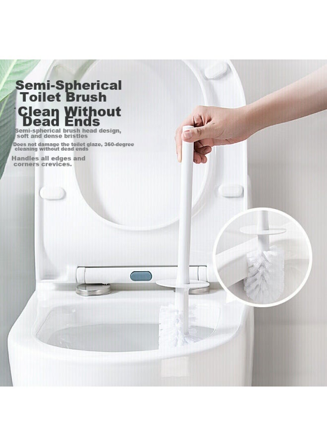 CHAHUA Camellia Toilet Brush, No Dead Angle Cleaning, Bathroom Long Handle Tool, Toilet Cleaning Brush, Hard Bristle Toilet Brush - Image 4