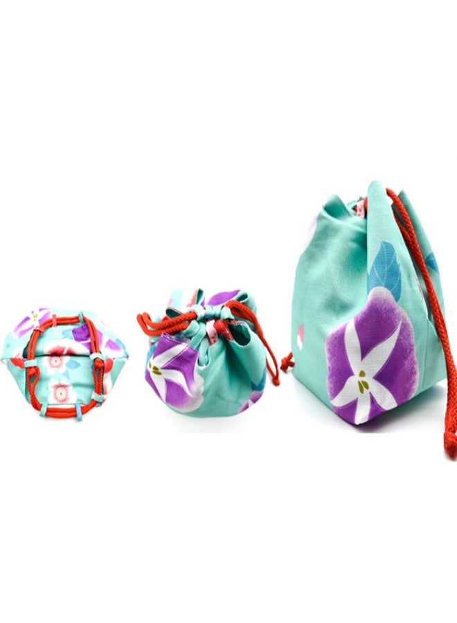 CAMDOM Japanese Drawstring Bag Kimono Handbag Blossom Sakura Bag Vintage Jewelry Coin Purse Gift Bag - Image 2