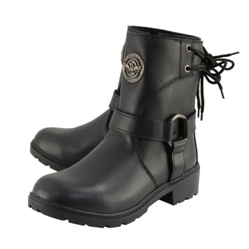 Milwaukee Leather مجموعة أحذية هارنس للدراجات النارية النسائية من ميلووكي جلدية فاخرة - 7.5 - Image 5