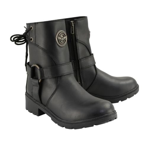 Milwaukee Leather مجموعة أحذية هارنس للدراجات النارية النسائية من ميلووكي جلدية فاخرة - 7.5 - Image 1