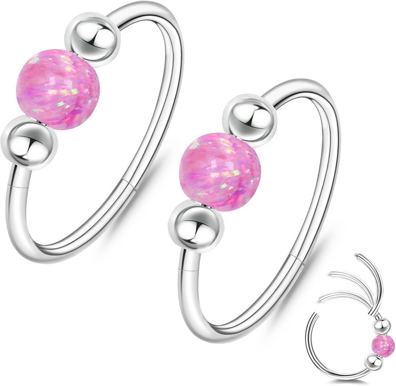 ONESING 9-40 Pcs Nose Rings - Hoops, Studs & L Shape - Hypoallergenic Stainless Steel Nose Piercings for Women & Men - Image 1