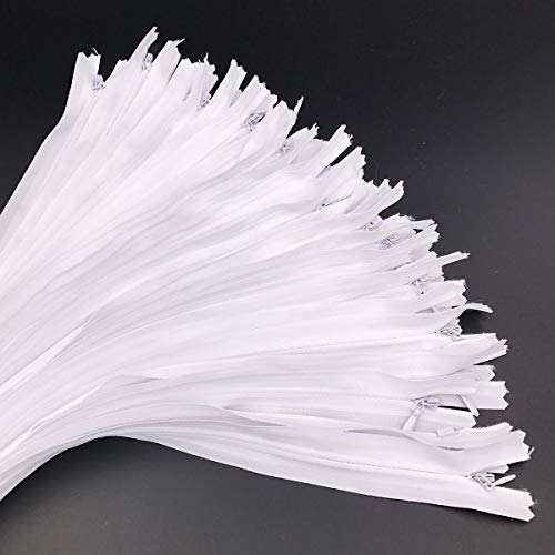 YUEDI 20PCS Nylon Invisible Zipper,Sewing for Handmade Garment/Bags/Home Textile,Tailor Sewer Crafter's Special(22 inch,White) - Image 4