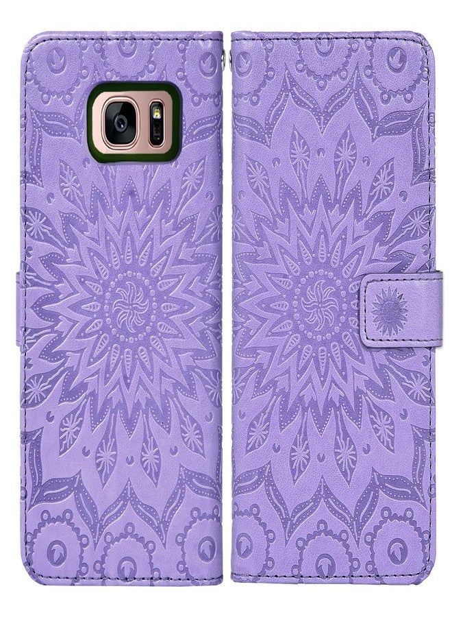 أسو ويش جراب هاتف سامسونج جالاكسي إس 7 إيدج، جراب محفظة مع واقي شاشة من الزجاج المقوى، غطاء جلدي قلاب، حامل بطاقات، حامل، جالاكسي إس 7 إيدج، جالاكسي إس 7 بلس، جالاكسي إس 7، إس 7 إيدج، نسائي، بنفسجي - Image 5
