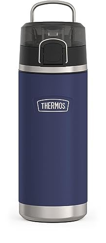 THERMOS THERMOS ICON SERIES Water Bottle with Spout  18 Ounce Navy  Stainless Steel Vacuum Insulated Water Bottle with Lid