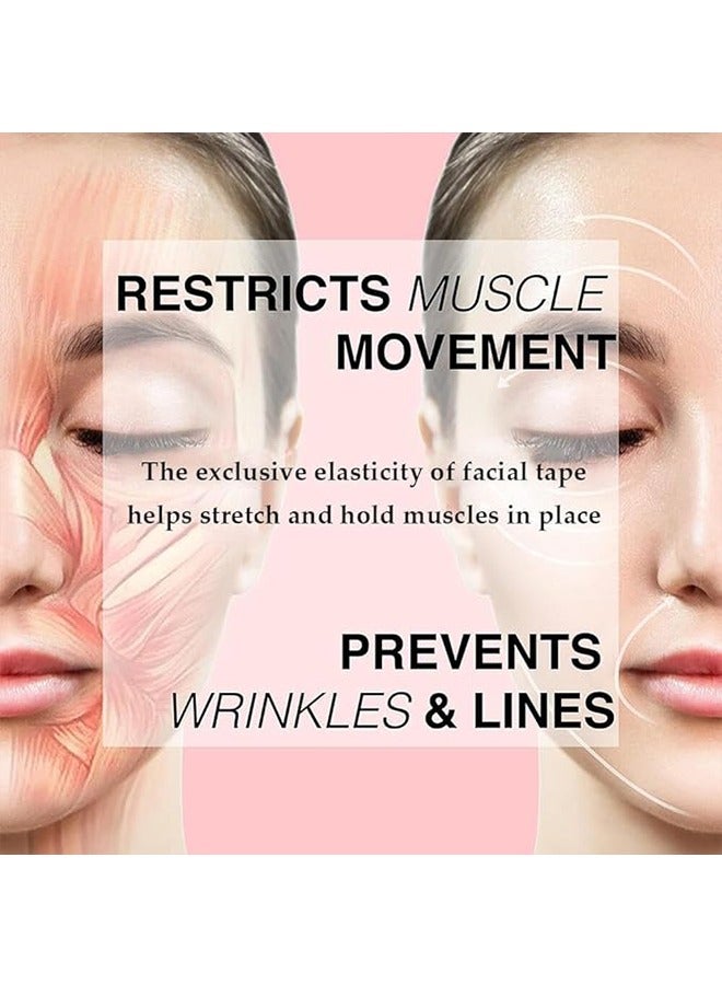 Loquat Wrinkles Face Patches, Face Stickers, Neck Eye Double Chin Lift V Shape Refill Tapes, Thin Skin Care, High Elasticity Wrinkle Patches Kinesiology Tape, Face Skin Lifting Tape Beige - Image 3