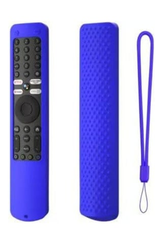 CASE Silicone Protective Remote Cover for Xiaomi XMRM-ML TV Remote Control, Anti-Slip Design, with Strap, Compatible with TV A32"/A43"/A55"/A PRO 65"Series/Q2 Models (2022-2025) (Deep Blue)