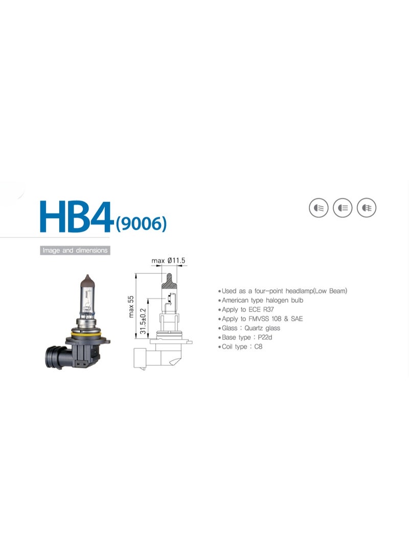 BIOLIGHT 9006 - Headlight / Foglamp Halogen Bulb 12V 80W HB4 - Image 5