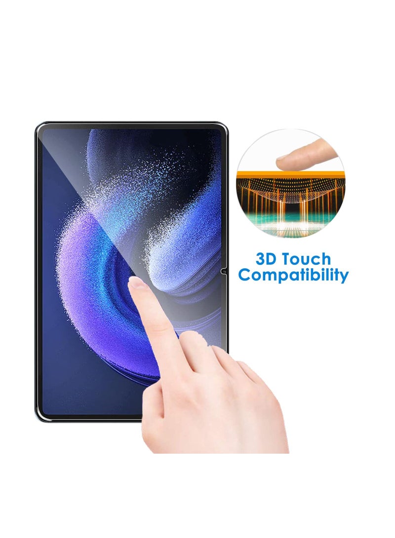 2 Pack Tempered Glass for Xiaomi Pad 6/6 Pro Screen Protector,9H Hardness,Ultra Resistant,Anti-Fingerprints,No Bubbles,HD-Clear,Full Coverage Tablet Film for Xiaomi Pad 6 [Easy Install] - Image 4