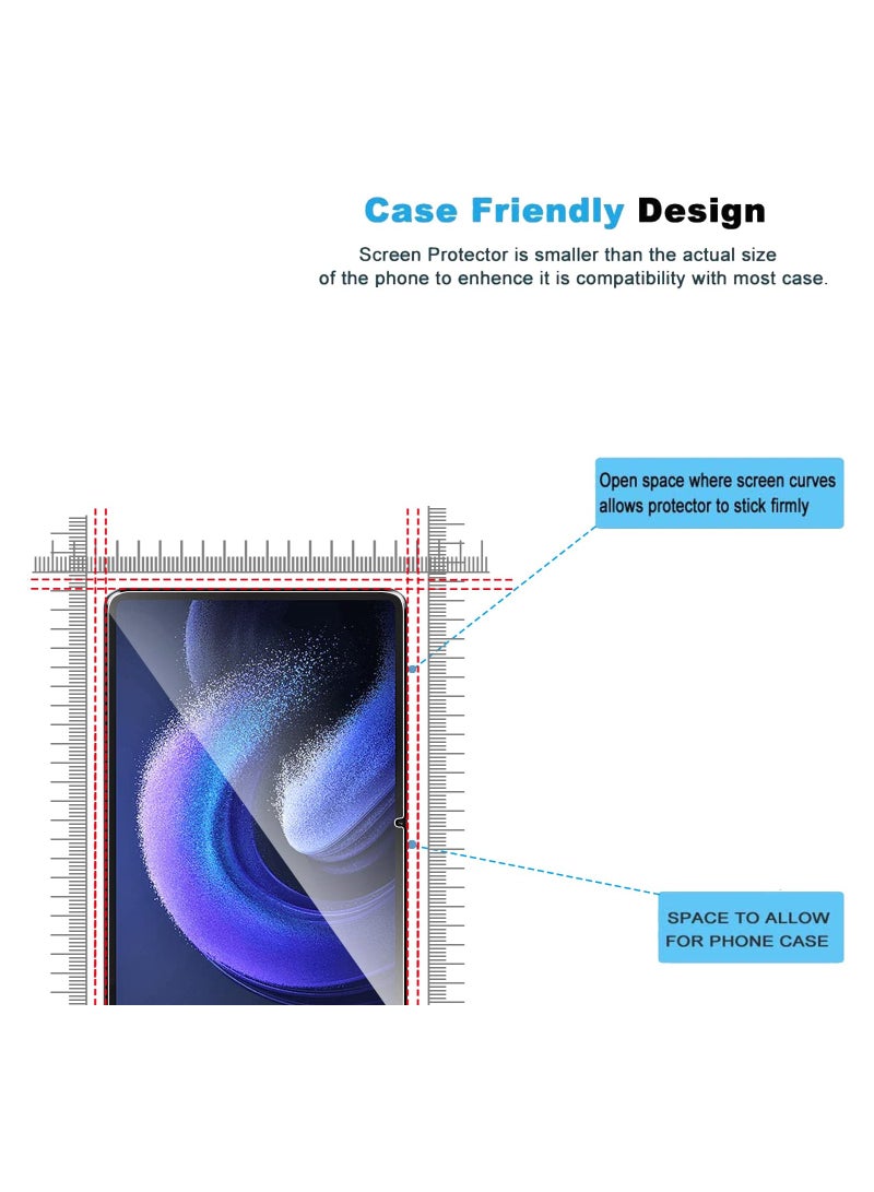 2 Pack Tempered Glass for Xiaomi Pad 6/6 Pro Screen Protector,9H Hardness,Ultra Resistant,Anti-Fingerprints,No Bubbles,HD-Clear,Full Coverage Tablet Film for Xiaomi Pad 6 [Easy Install] - Image 3