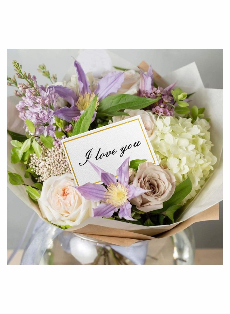 XiuWoo Premium Place Cards with Gold Foil Border, 100 Pcs Small Table Tent Cards, Escort Blank Fillable Banquet Seat Name Card Placecard for Wedding, Table, Dinner Parties, 2 x 3.5 Inches - Image 5