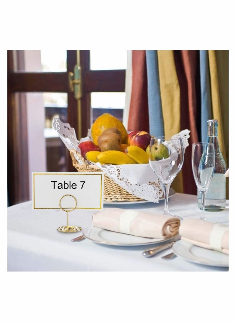 XiuWoo Premium Place Cards with Gold Foil Border, 100 Pcs Small Table Tent Cards, Escort Blank Fillable Banquet Seat Name Card Placecard for Wedding, Table, Dinner Parties, 2 x 3.5 Inches - Image 4