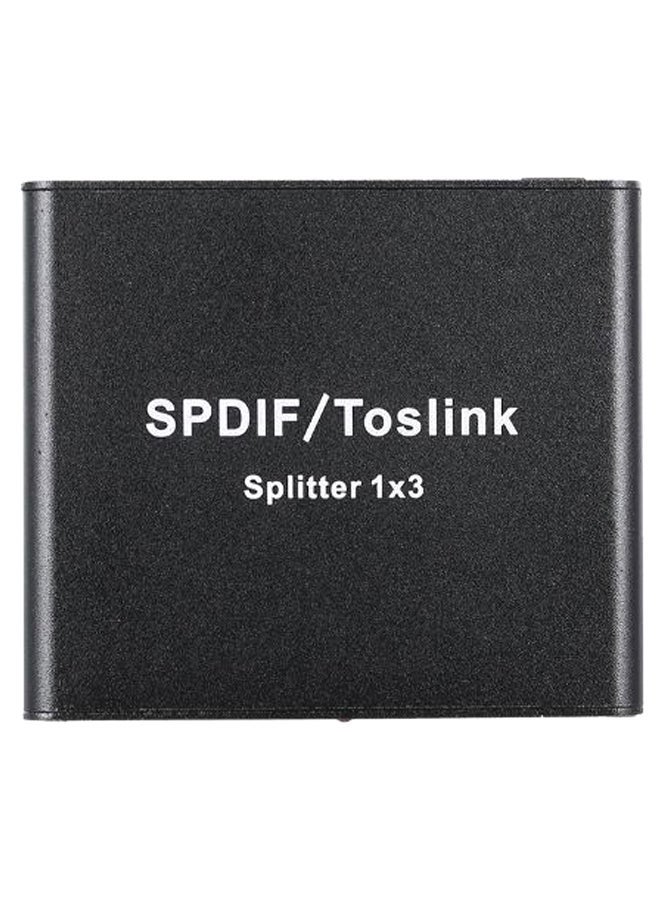NIBEMINENT SPDIF Toslink Digital Optical Audio Splitter Black - Image 1